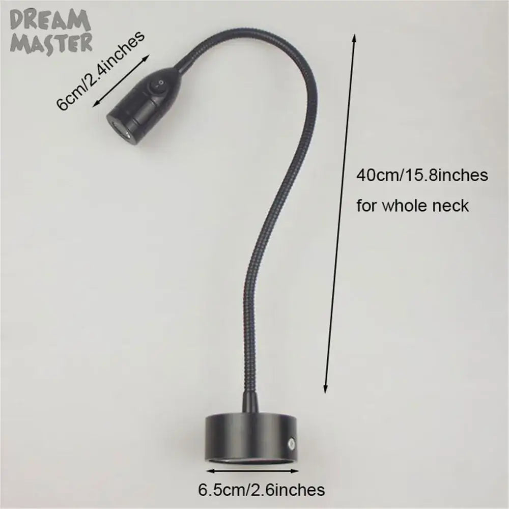 Black Gooseneck Reading Light