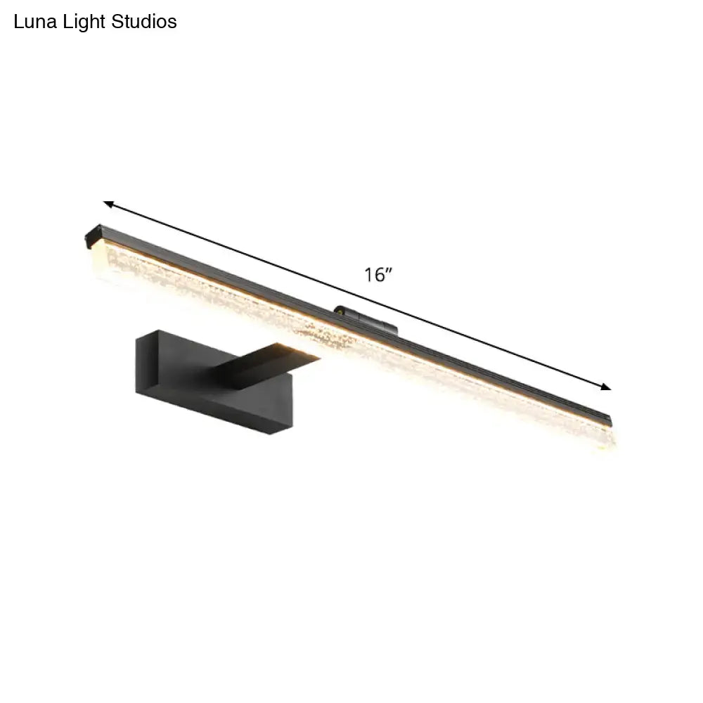 Black Frosted Vanity Light