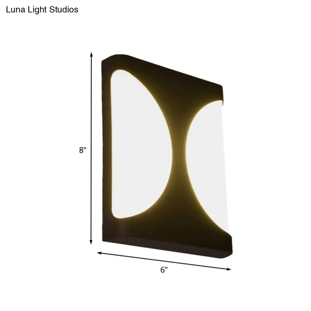 Black Semicircle Wall Light