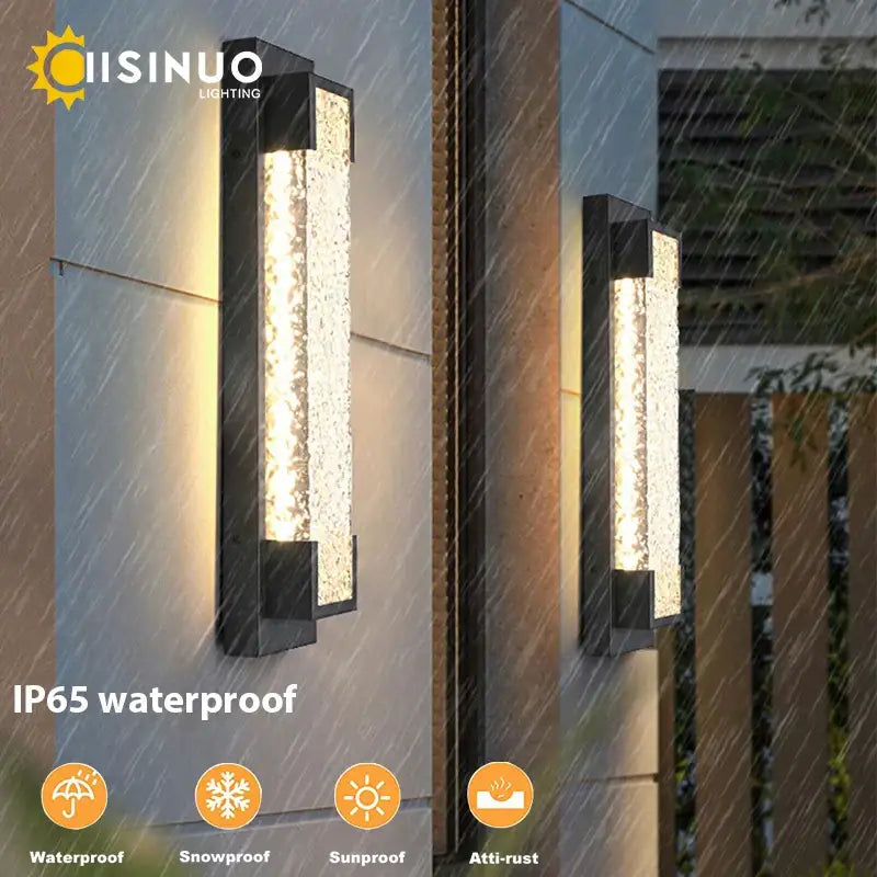 Amber Glass Outdoor Sconce