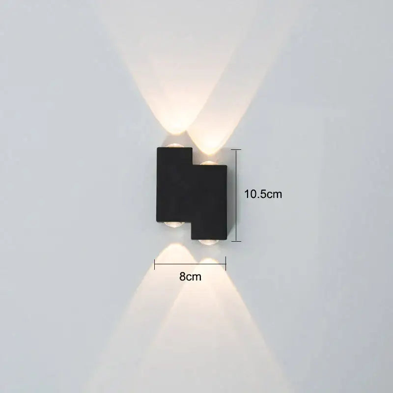Black Waterproof LED Sconce