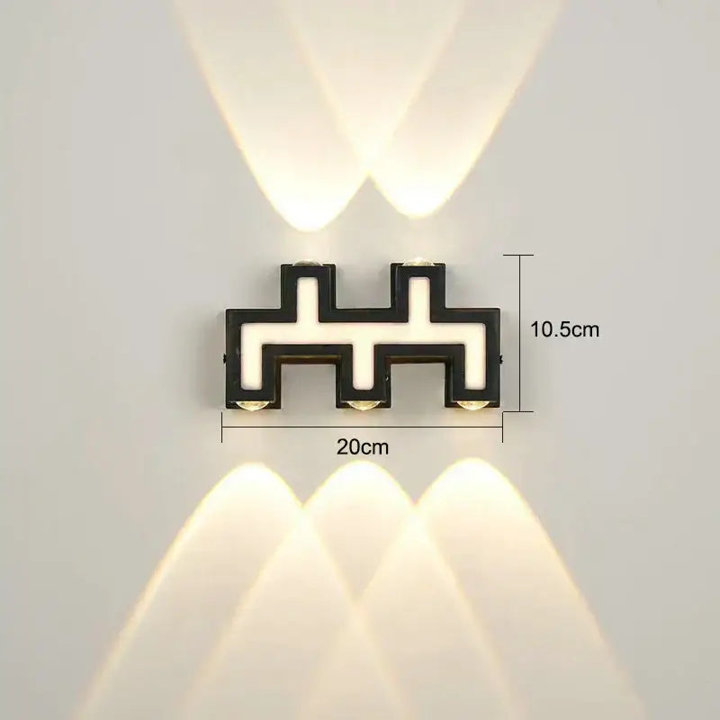 Black Waterproof LED Sconce