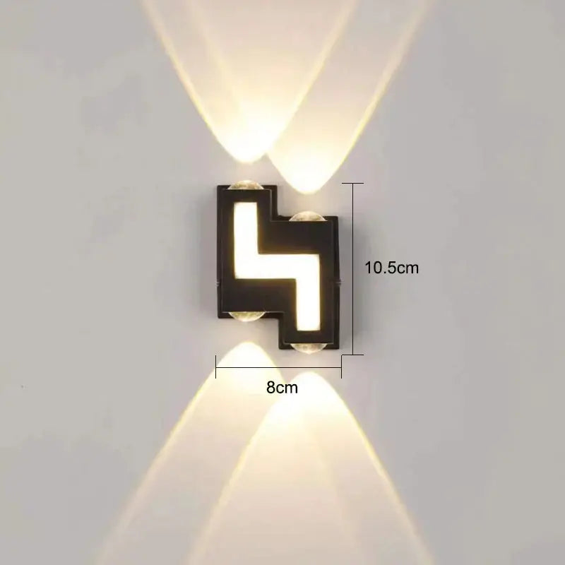 Black Waterproof LED Sconce
