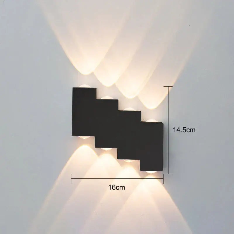 Black Waterproof LED Sconce