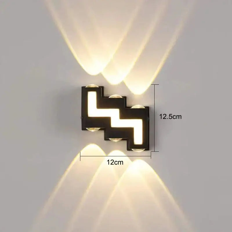 Black Waterproof LED Sconce