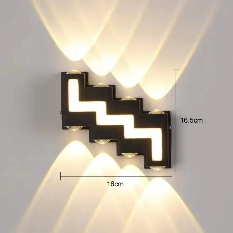 Black Waterproof LED Sconce