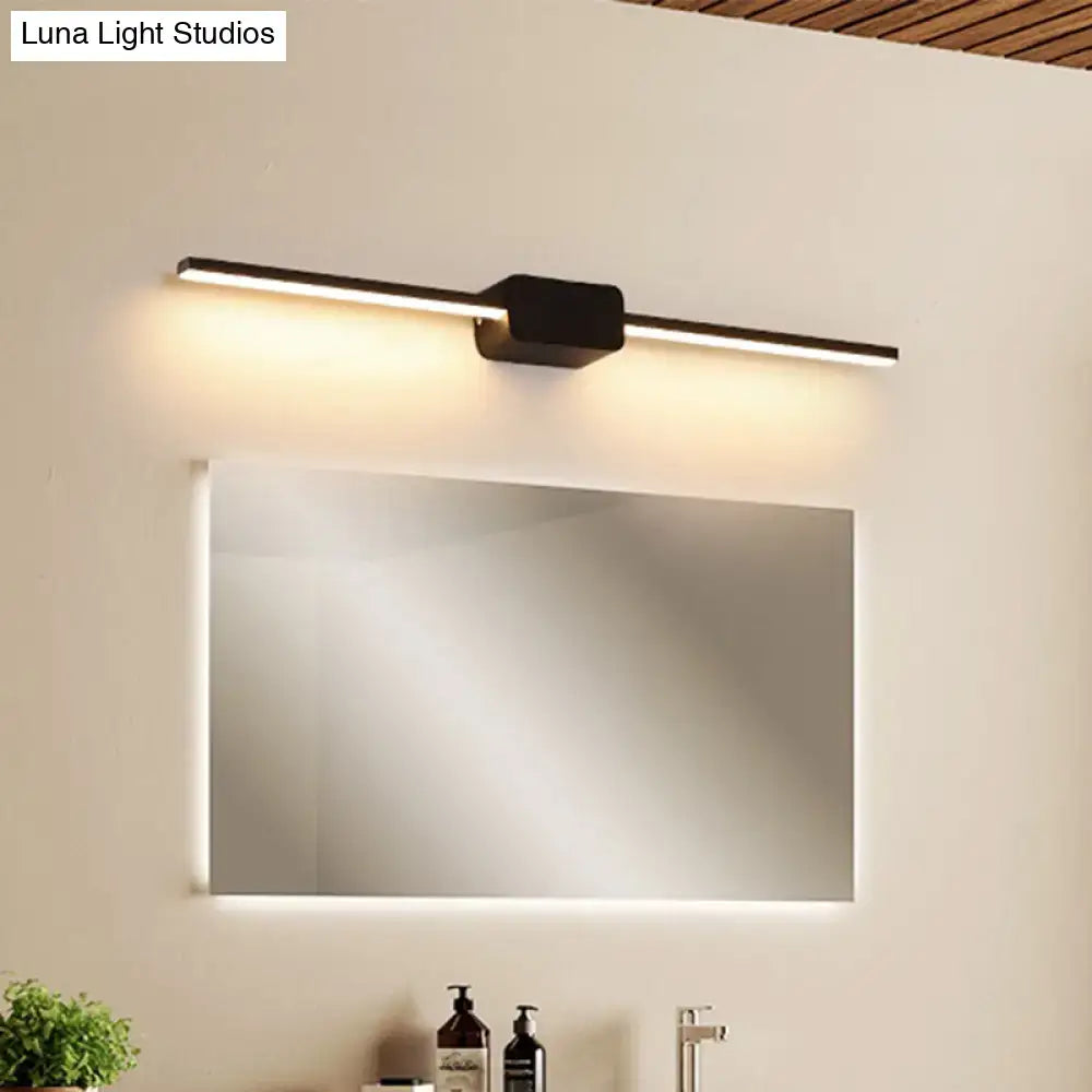 Black Linear Vanity Sconce