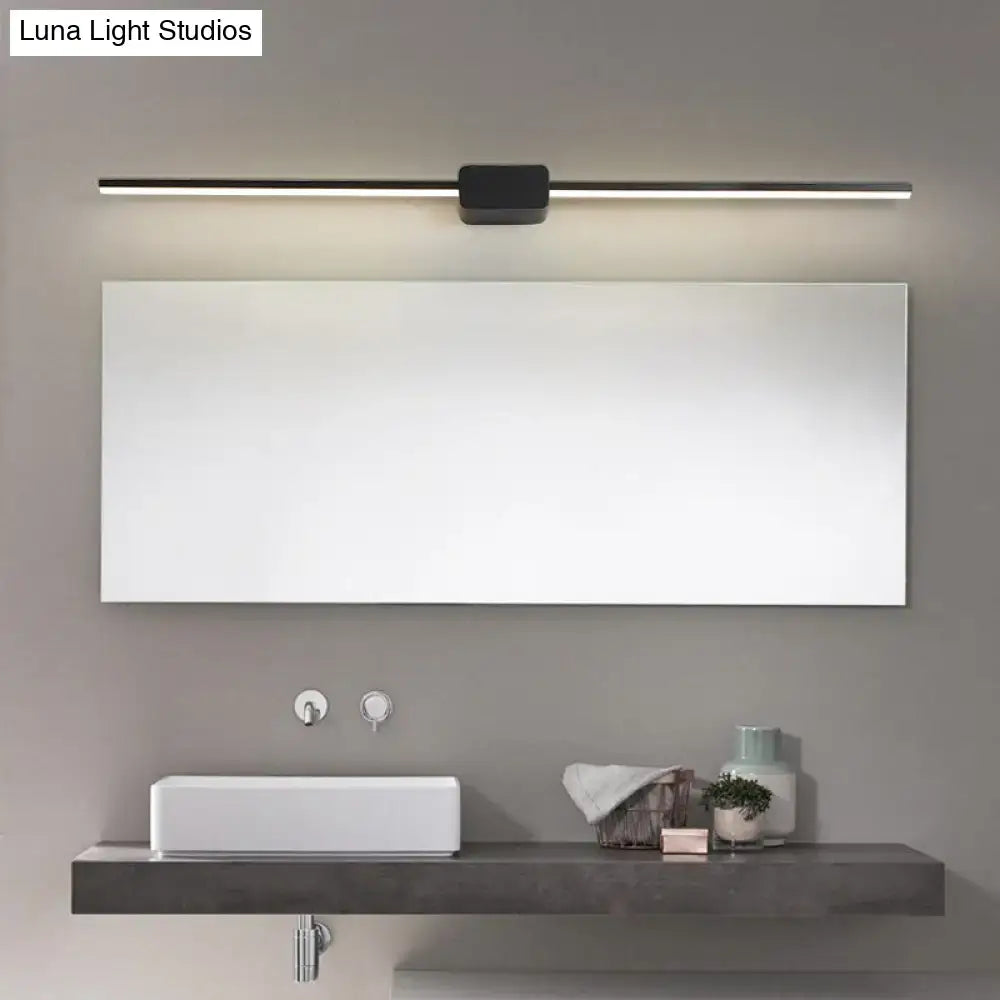 Black Linear Vanity Sconce