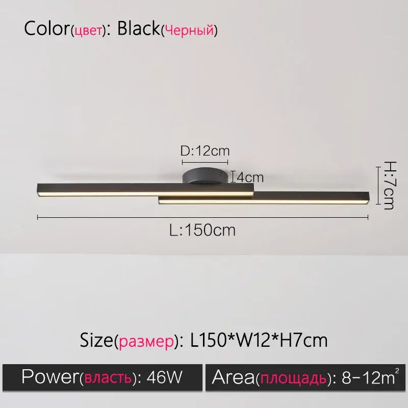 Black Nordic Ceiling Lamp