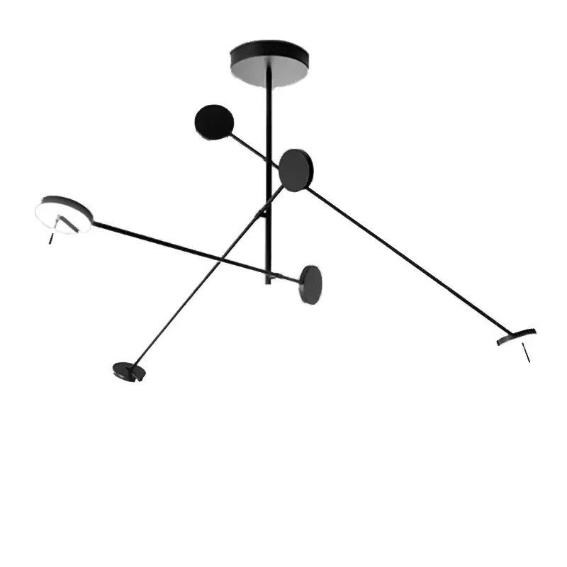Black Metal LED Chandelier Artistic Style