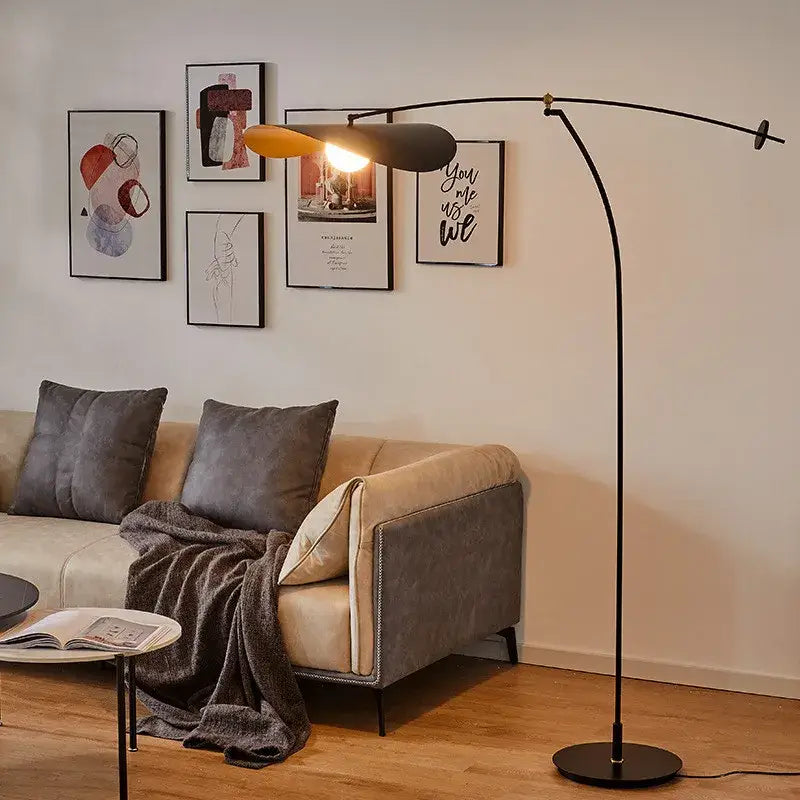 Black Long Arm Floor Lamp