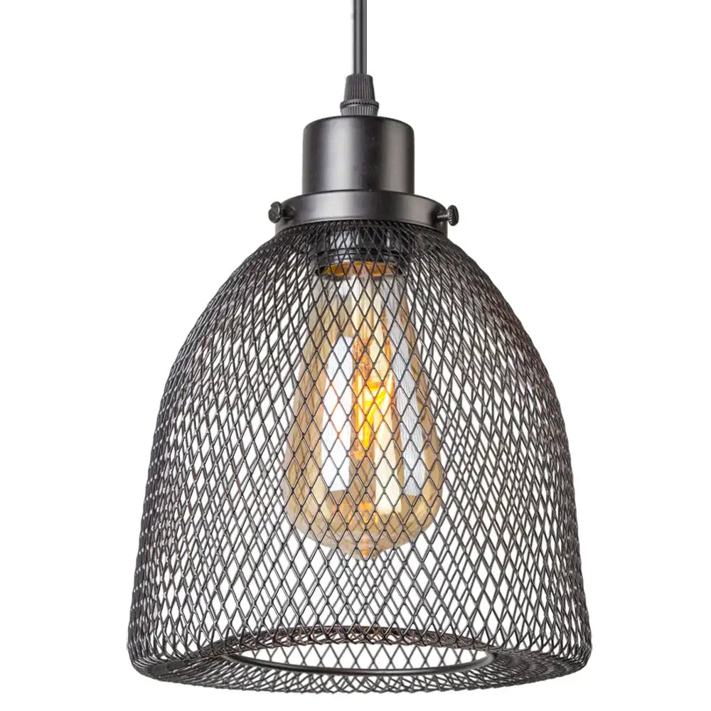 Black Metal Mesh Chandelier