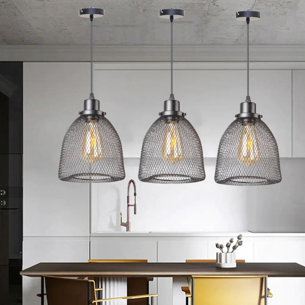 Black Metal Mesh Chandelier