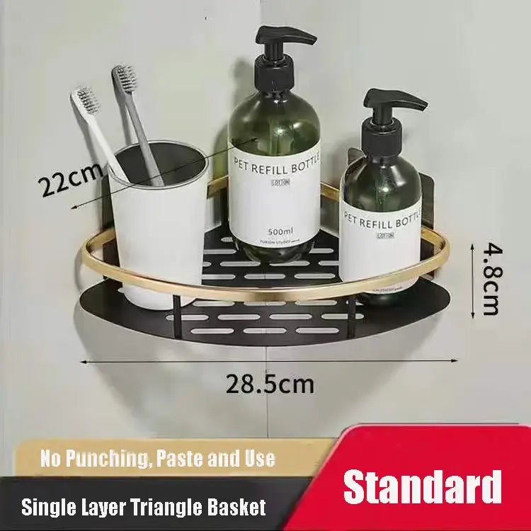 Black Metal Corner Shelves