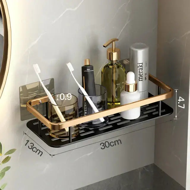 Black Metal Corner Shelves