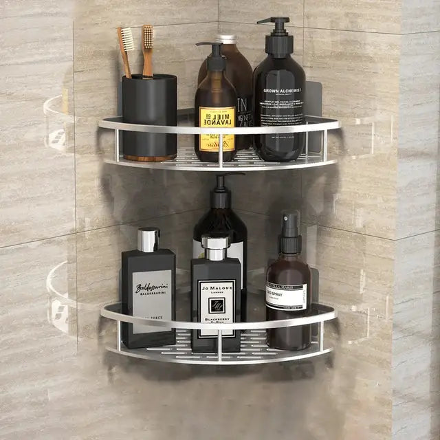 Black Metal Corner Shelves