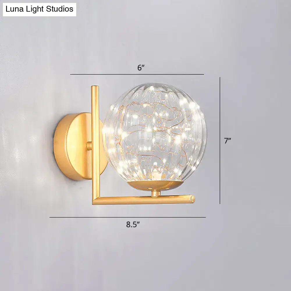 Black Globe Wall Sconce