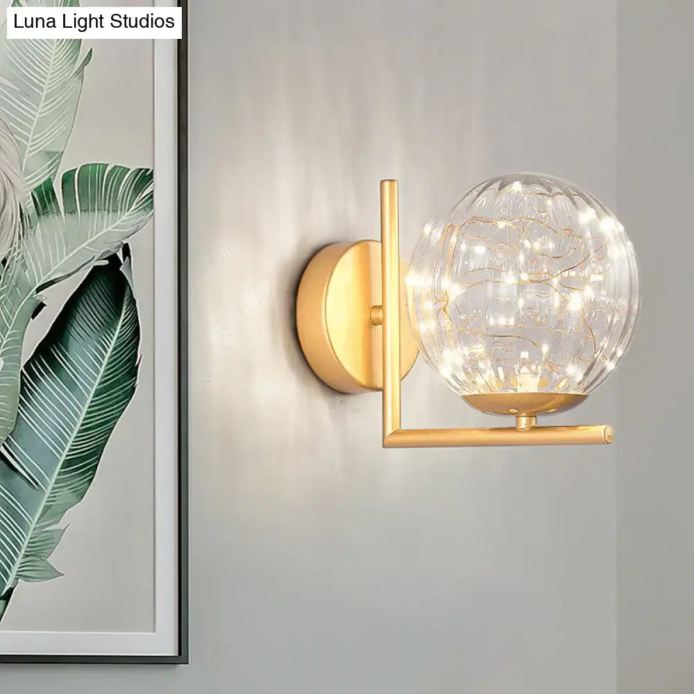 Black Globe Wall Sconce