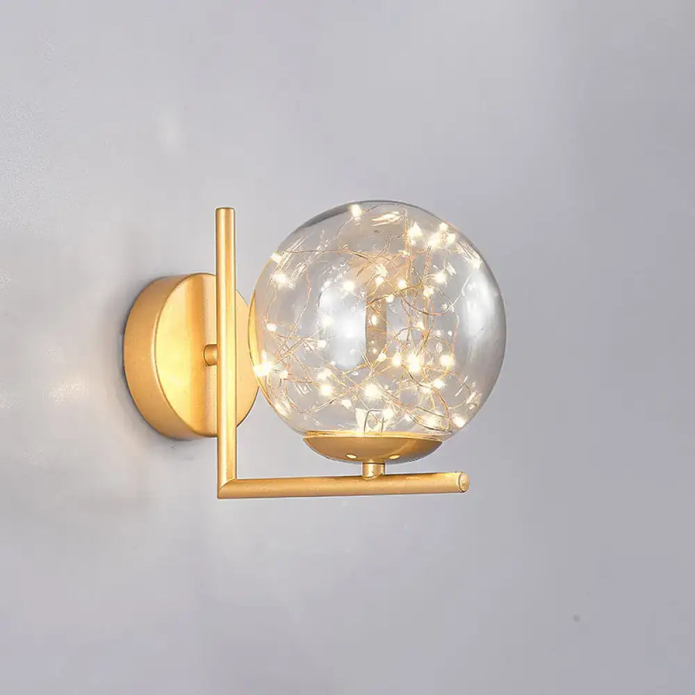 Black Globe Wall Sconce