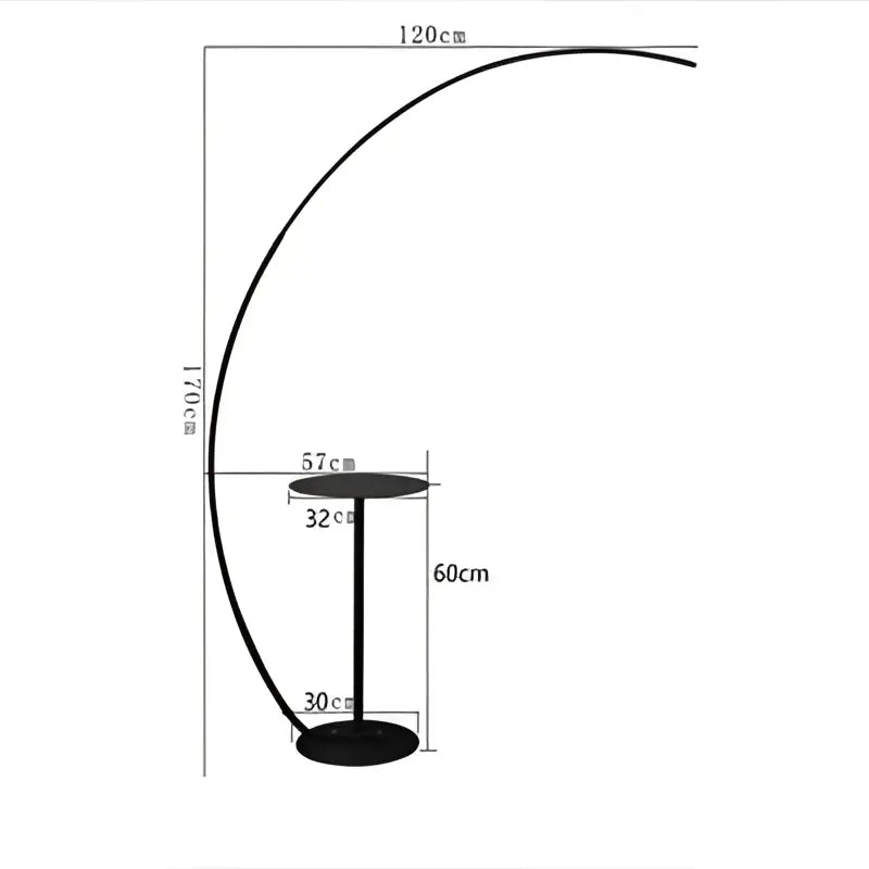 Black Arc Floor Lamp