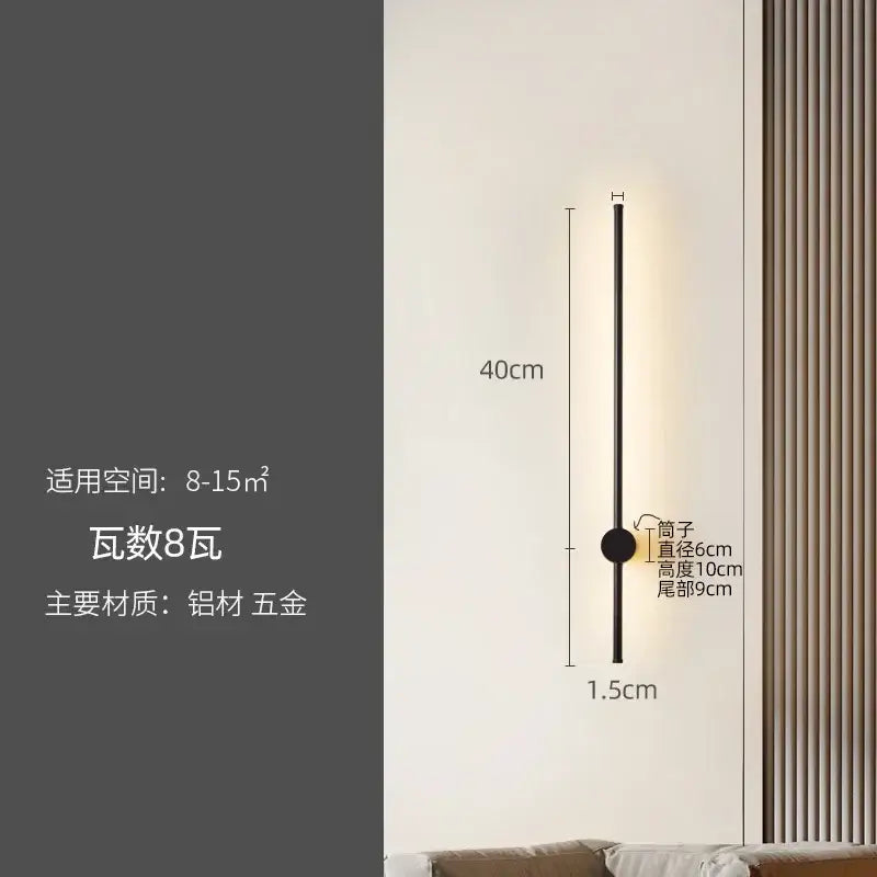 Black LED Strip Lamp
