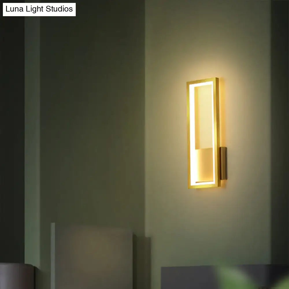 Black Rectangular LED Sconce