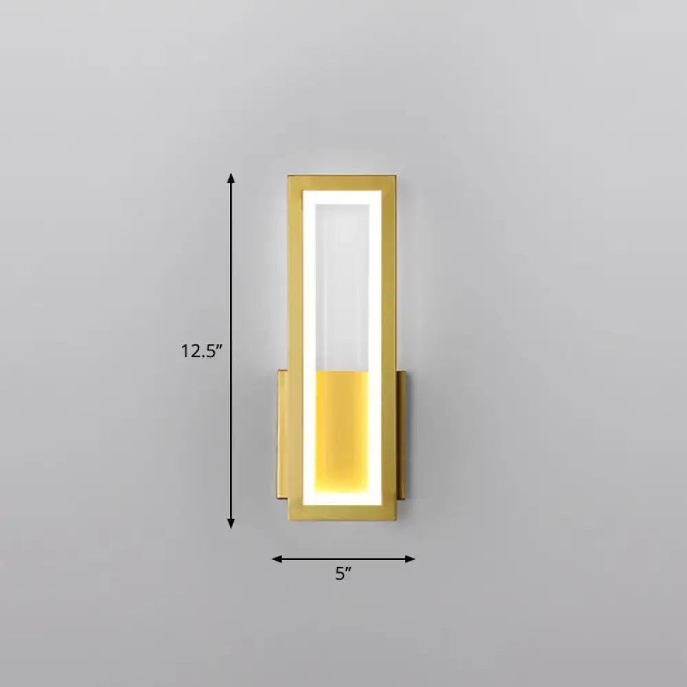 Black Rectangular LED Sconce