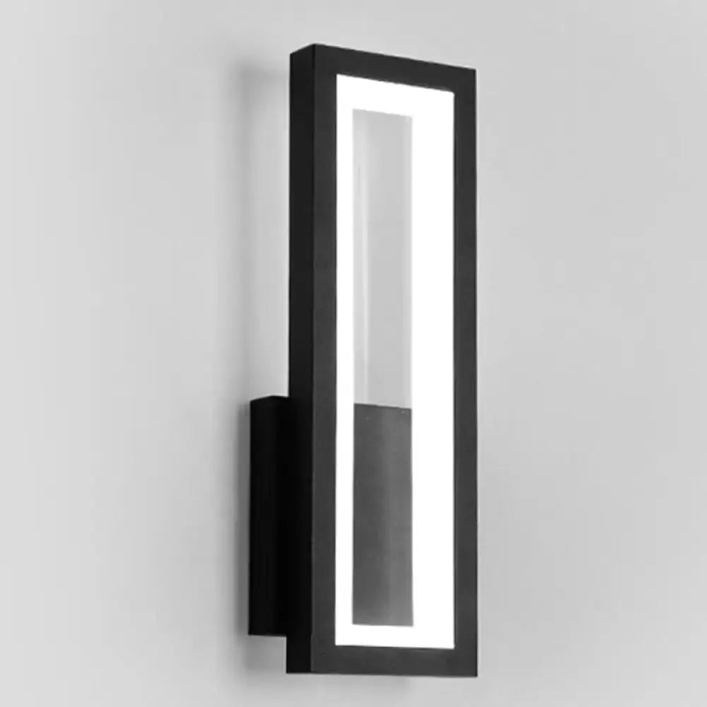 Black Acrylic Compact Bedside Wall Sconce
