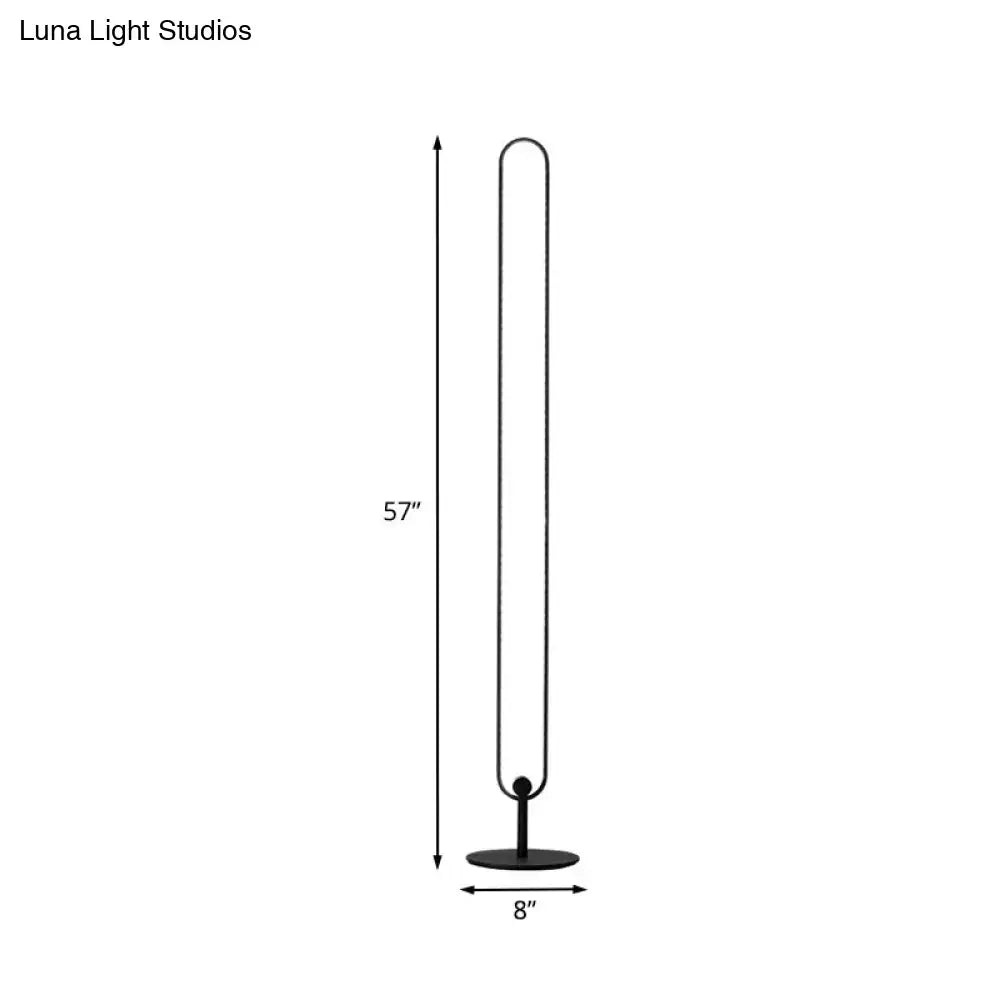 Black Oval Floor Lamp