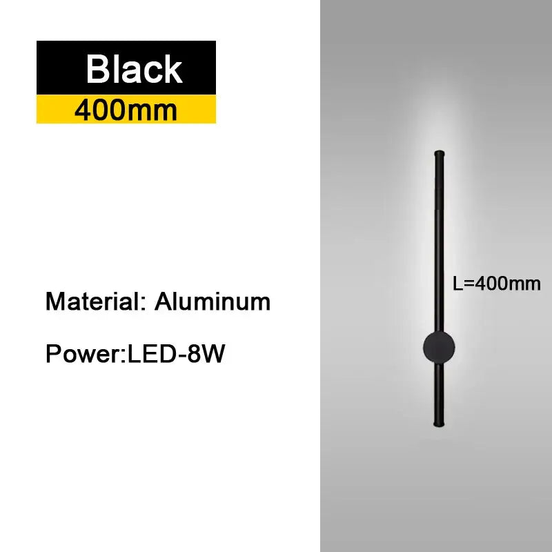 Black Rotatable 350-Degree LED Sconce