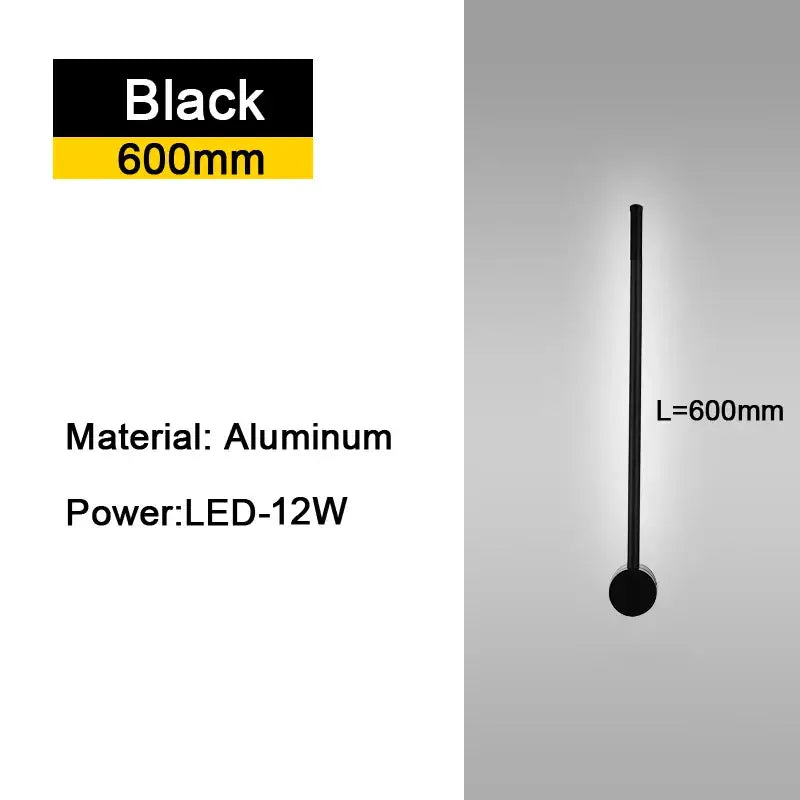 Black Rotatable 350-Degree LED Sconce