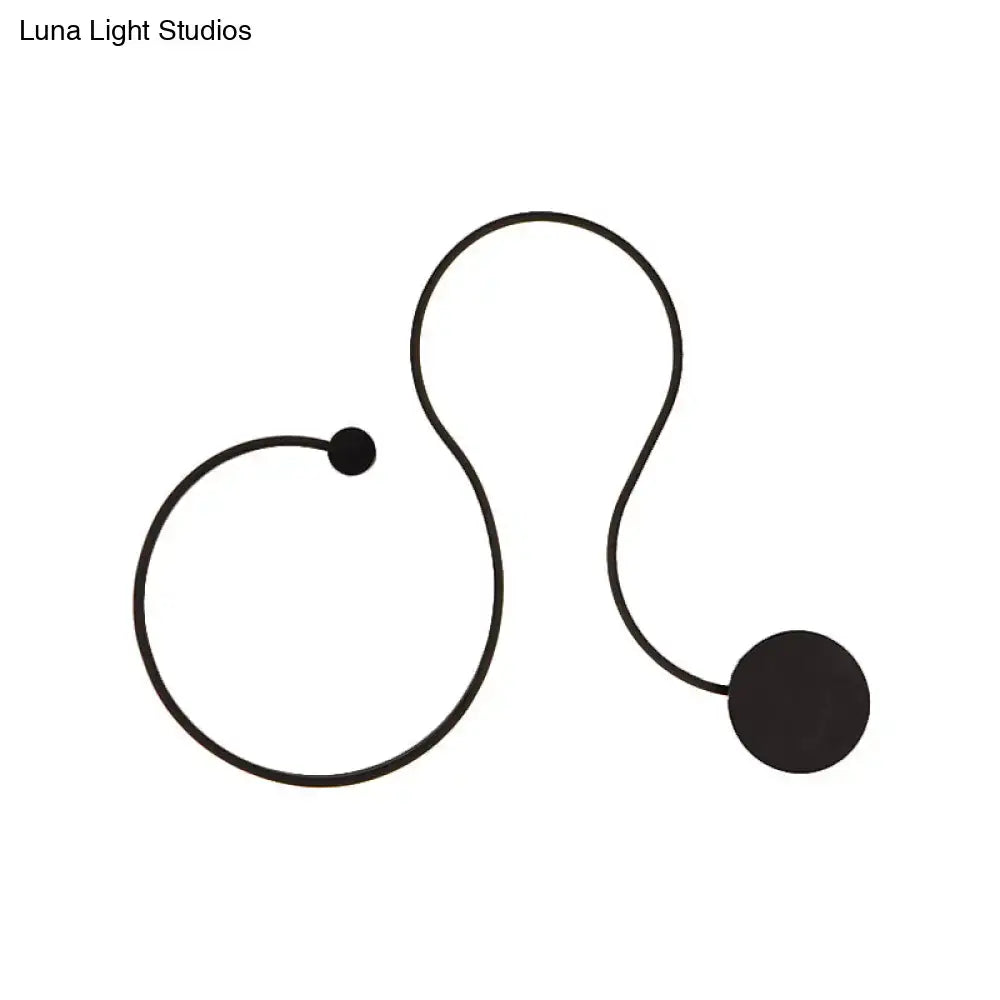 Black Modern Snake-Arm Wall Lamp