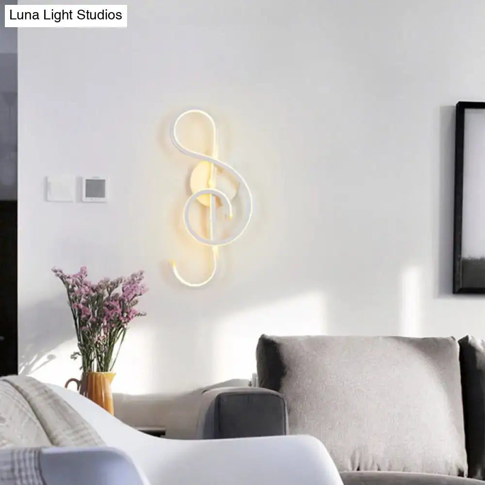 Black Music Note Sconce