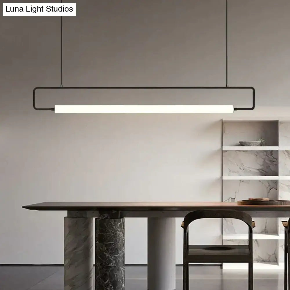 Black Nordic Iron Acrylic Bar Pendant Light