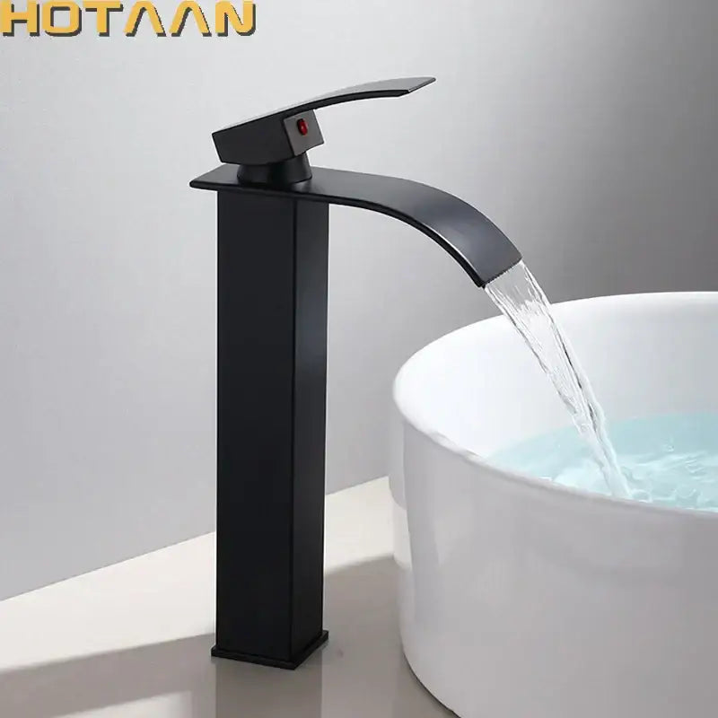 Black Brass Waterfall Tap