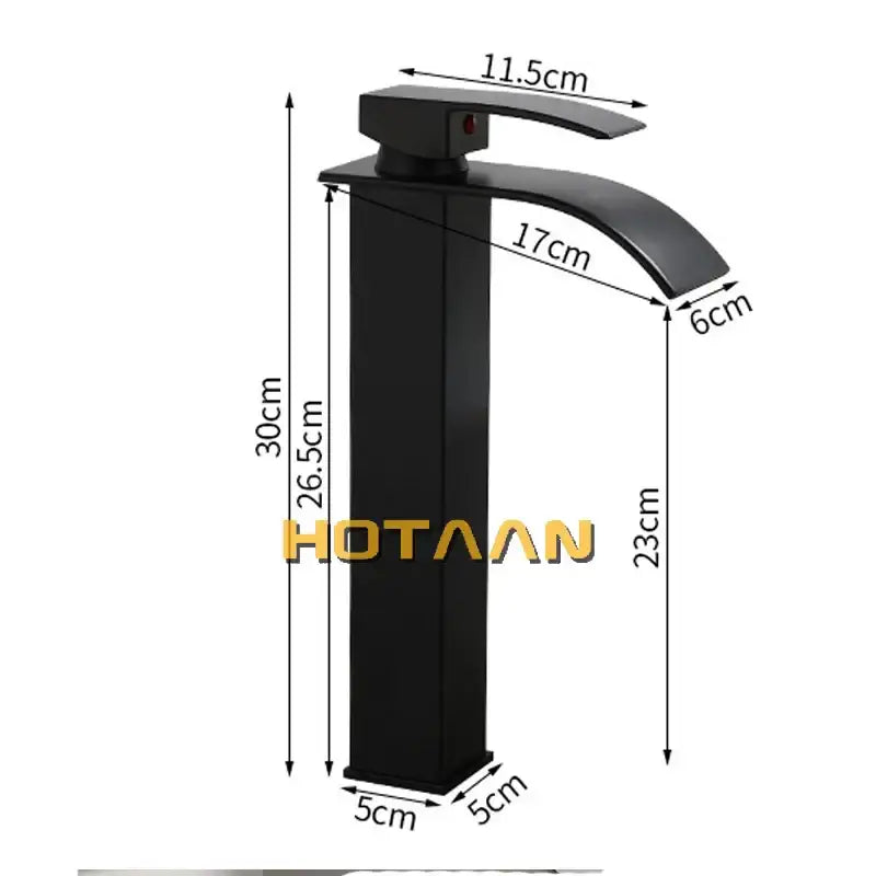 Black Brass Waterfall Tap