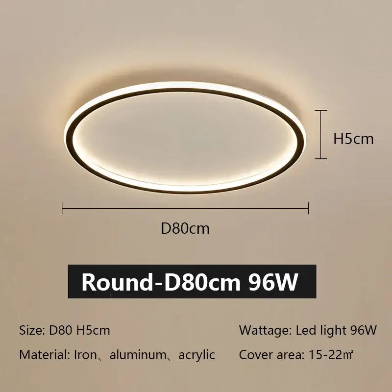 Black Dimmable Ceiling Lamp