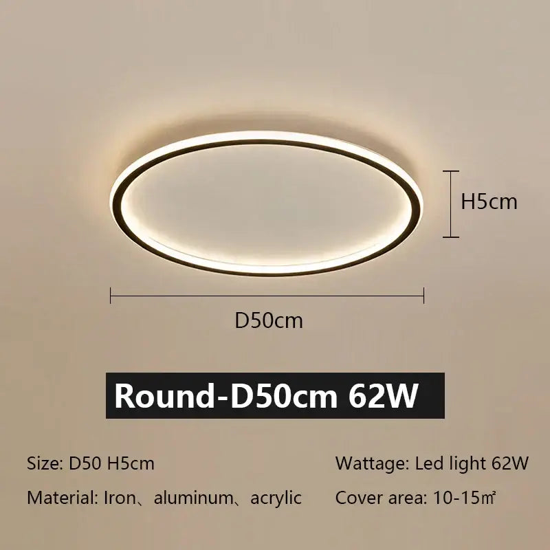 Black Dimmable Ceiling Lamp