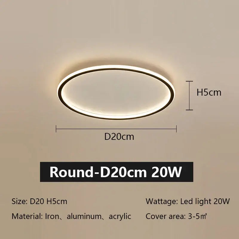 Black Dimmable Ceiling Lamp