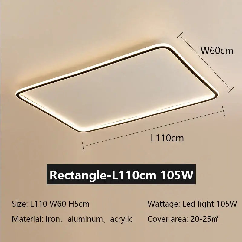 Black Dimmable Ceiling Lamp