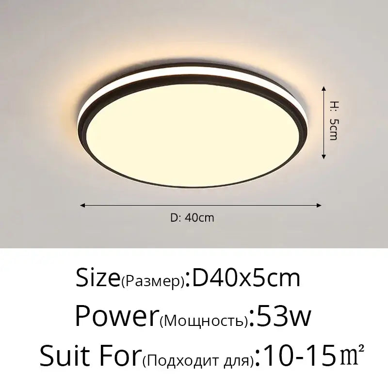 Black LED Ceiling Lamp