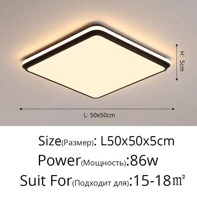 Black LED Ceiling Lamp