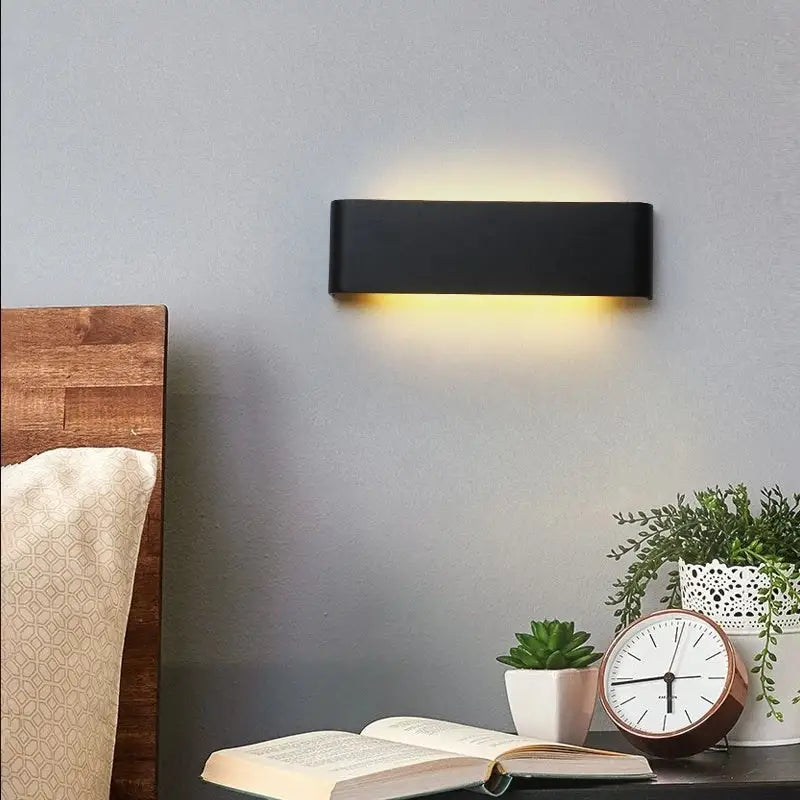Black LED Wall Sconce Modern Elegance Design