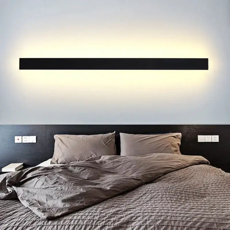 Black Long Strip LED Wall Light Up To 100cm