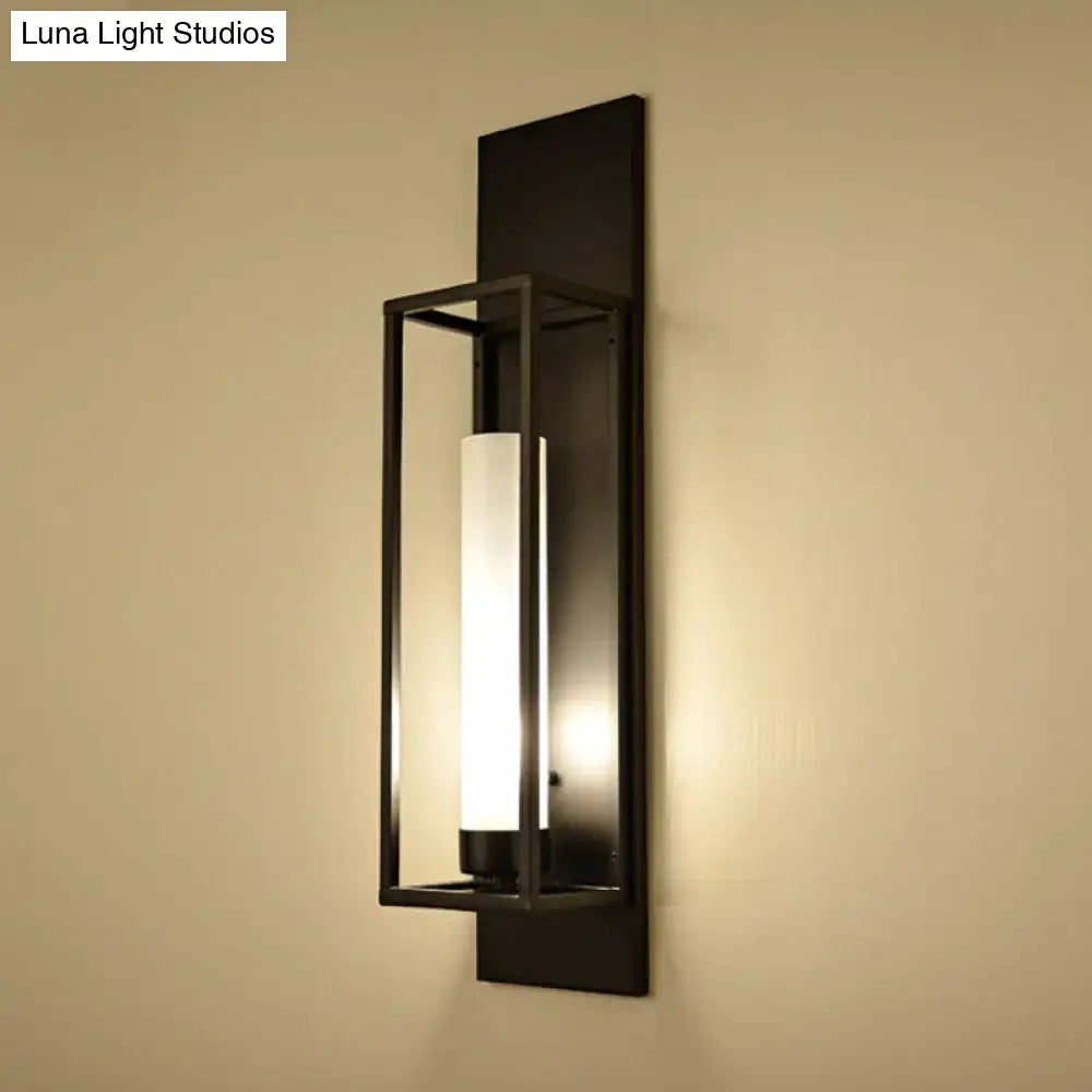 Black Glass Wall Lamp