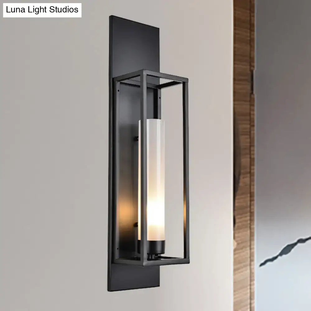 Black Glass Wall Lamp