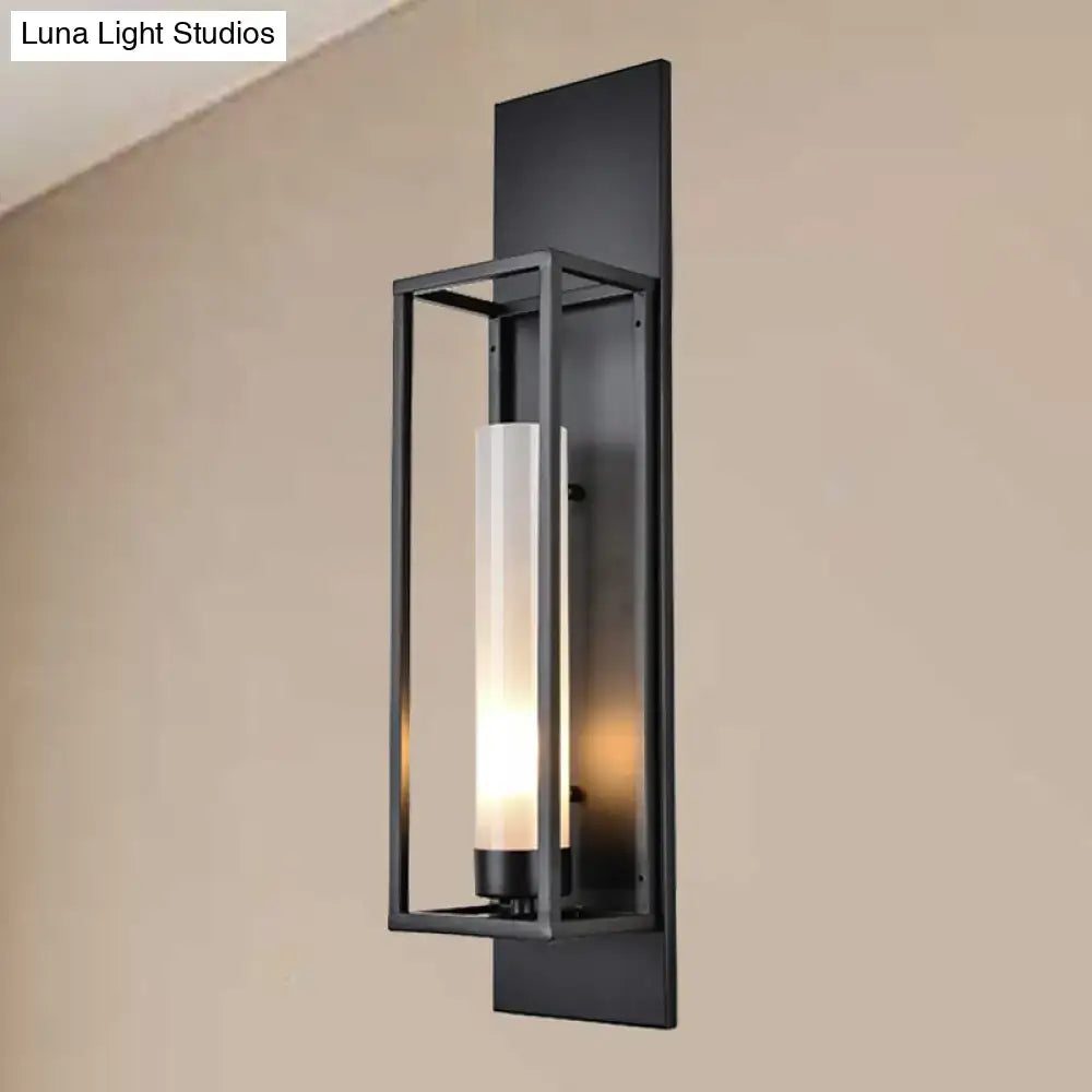 Black Glass Wall Lamp