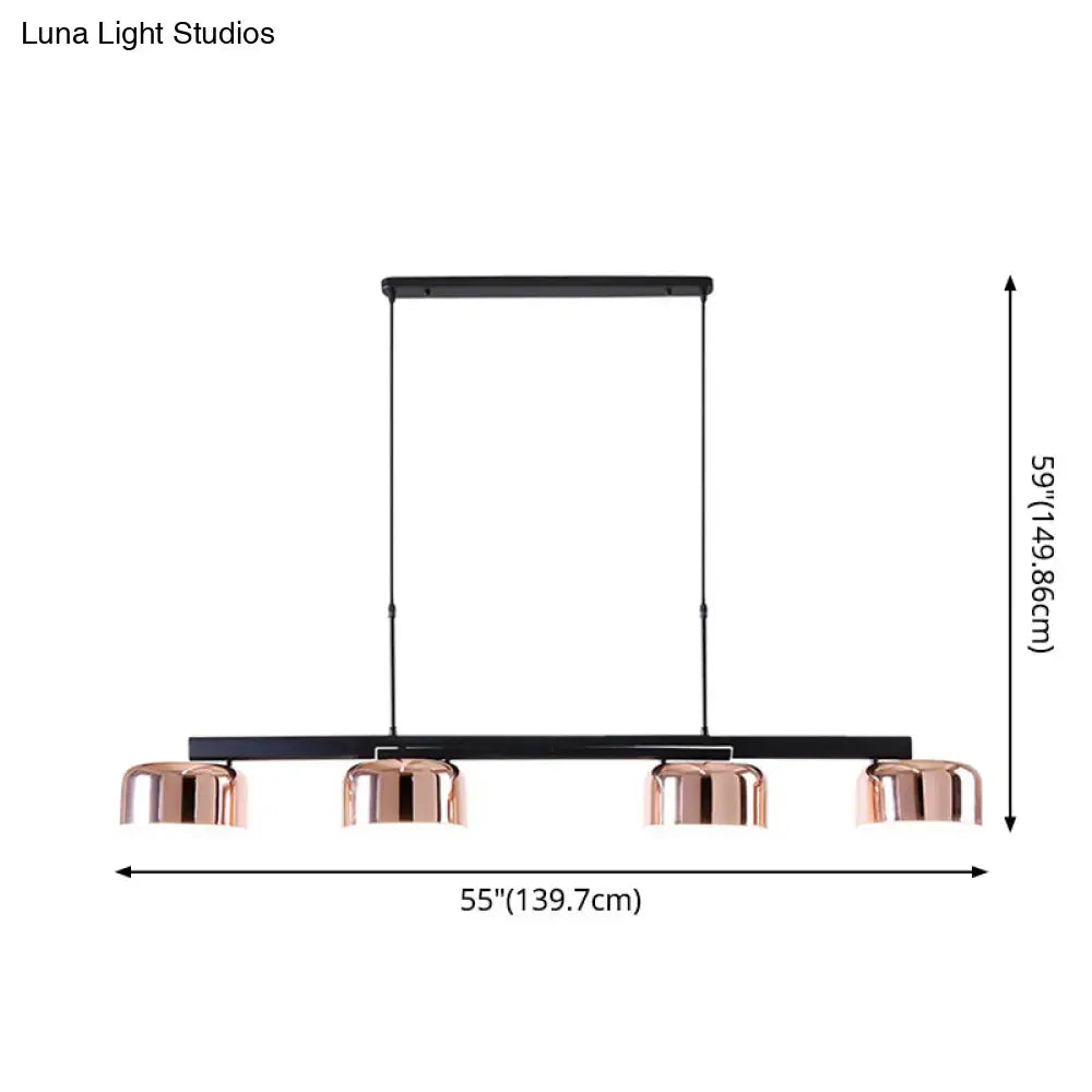 Black Rose Gold Island Lamp