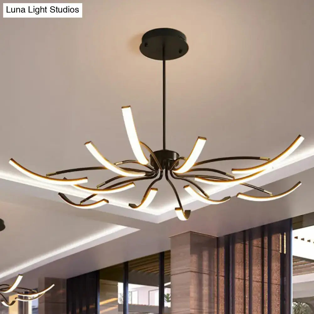 Black Rotating LED Chandelier