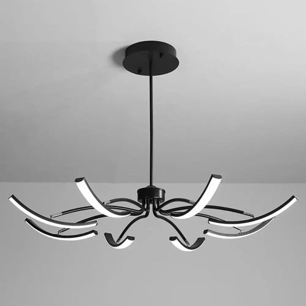 Black Rotating LED Chandelier
